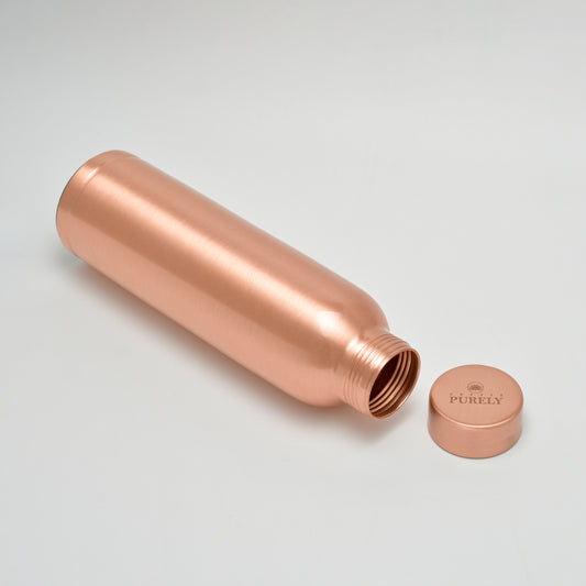 Polished Pure Copper Water Bottle – 950ml | Ayurvedic & Handmade