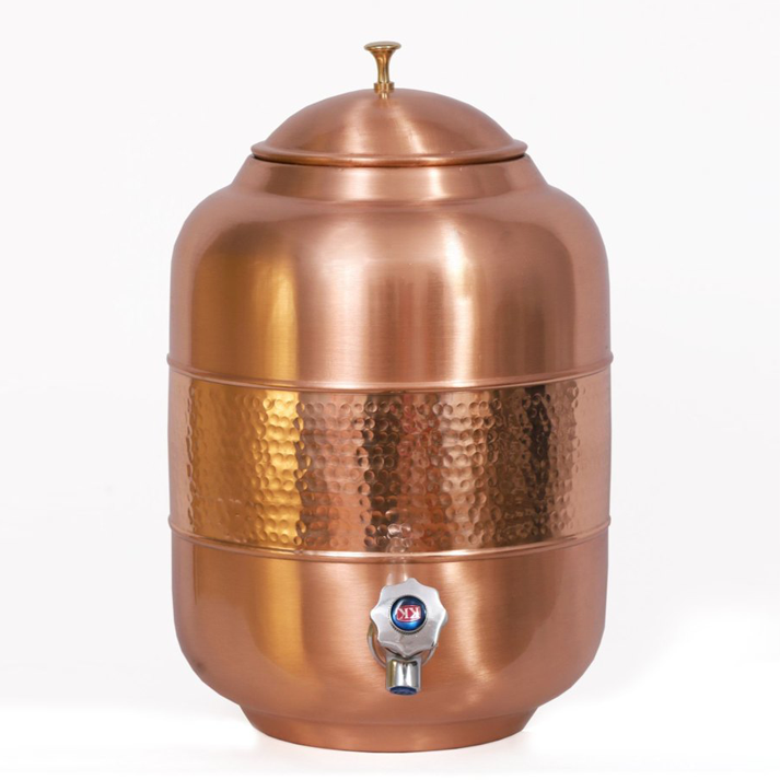 Premium Pure Copper Water Dispenser – Hammered Design (8 - Litres)