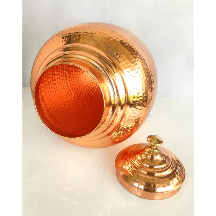 PurelyCopper 8 L Hammered Copper Water Dispenser | Hand-Hammered Dispenser