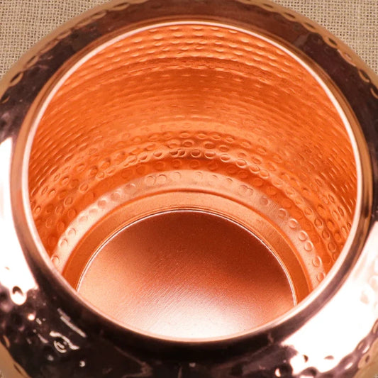 Pure Copper Hammered Water Dispenser | Ayurvedic Matka by PurelyCopper | 5-Litres