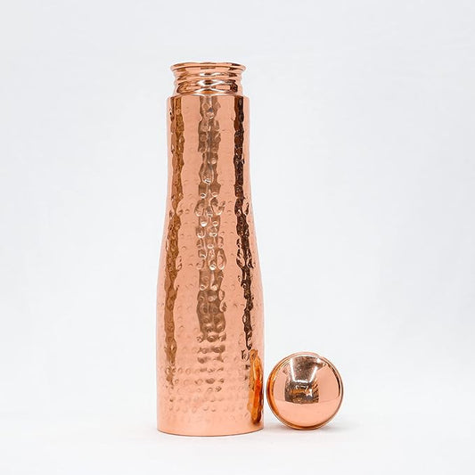 PurelyCopper Hammered Copper Water Bottle – 950ml | Ayurvedic Wellness Bottle