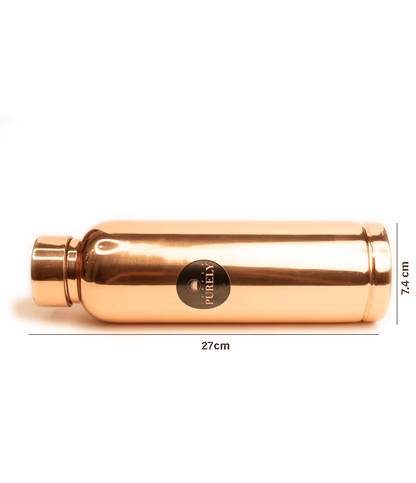 Polished Pure Copper Water Bottle – 950ml | Ayurvedic & Handmade
