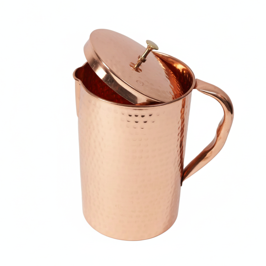 Pure Copper Jug - 1.5 L Hammered Copper Jug - Purely Copper