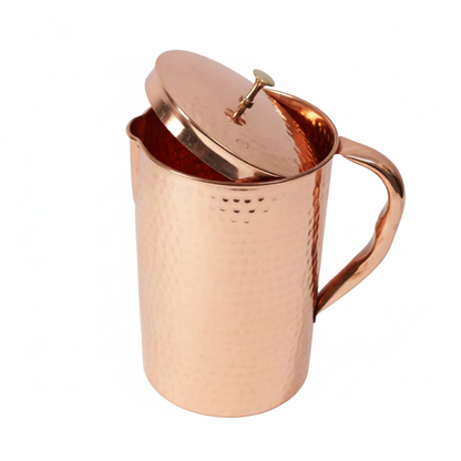 Pure Copper Jug - 1.5 L Hammered Copper Jug - Purely Copper
