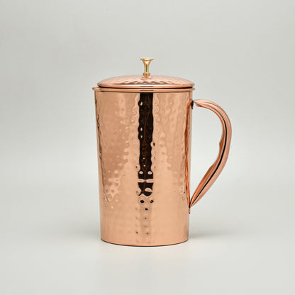 Pure Copper Jug - 1.5 L Hammered Copper Jug - Purely Copper