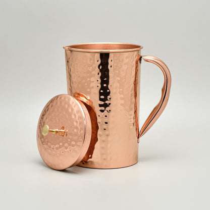 Pure Copper Jug - 1.5 L Hammered Copper Jug - Purely Copper