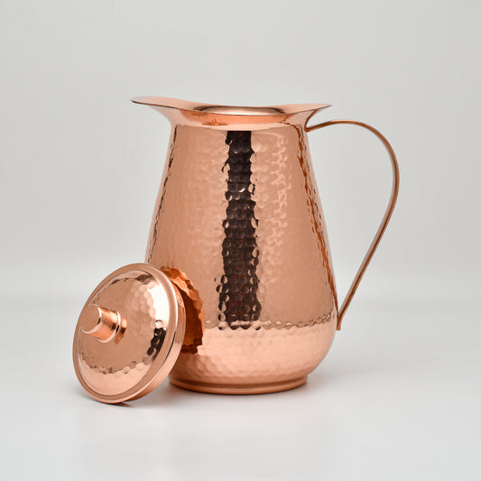 Pure Copper Jug - 2 L Hammered Copper Jug - Purely Copper
